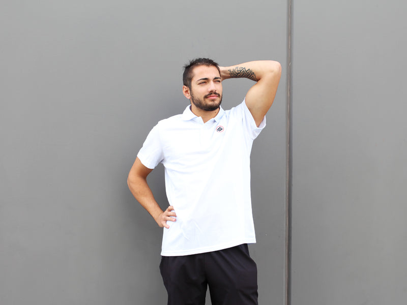 White Sabfoil Polo - size L